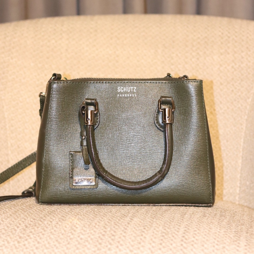 Schutz Small Tote, Military Green